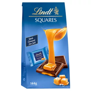Lindt Squares Étcsokoládé Sós Karamell Töltelékkel [144g]  