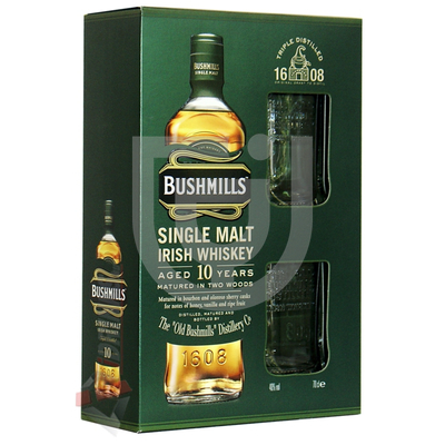 Bushmills 10 Years Whiskey (DD+2 Pohár) [0,7L|40%]