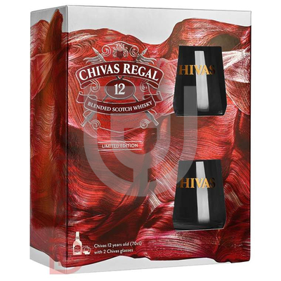 Chivas Regal 12 Years Whisky (DD+2 Pohár) [0,7L|40%]