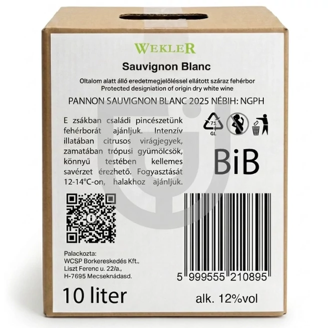 Wekler BIB Sauvignon Blanc [10L]
