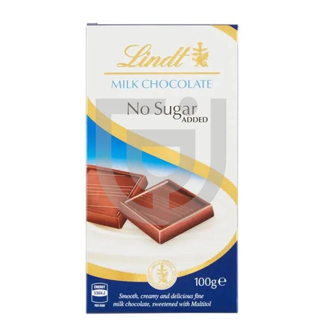 Lindt No Sugar Added Milk Táblás Csokoládé [100g]