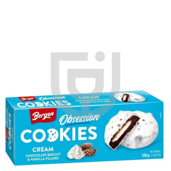 Bergen Cookies & Cream - Vanilla Flavoured Filling Keksz Box [128g]