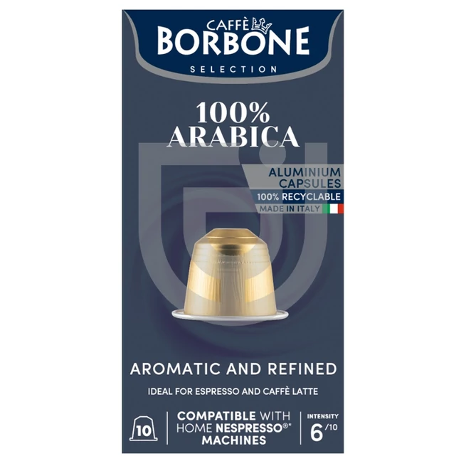 Caffe Borbone 100% Arabica Nespresso Kompatibilis Kávékapszula (10 db) [50g]