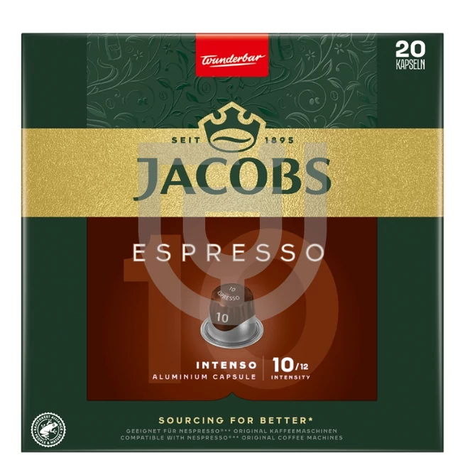 Jacobs Espresso 10 Intenso Nespresso Kompatibilis Kávékapszula (20 db) [104g]