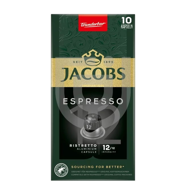 Jacobs Espresso 12 Ristretto Nespresso Kompatibilis Kávékapszula (10 db) [52g]