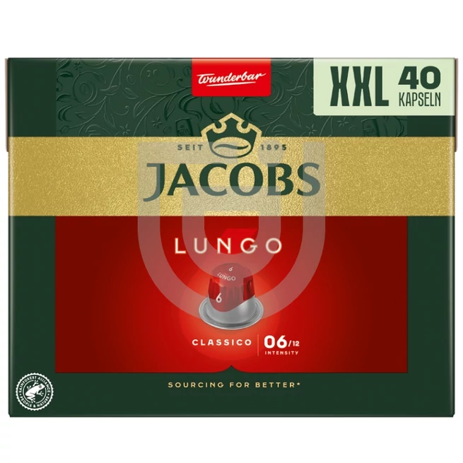 Jacobs Lungo 6 Classico Nespresso Kompatibilis Kávékapszula (40 db) [208g]