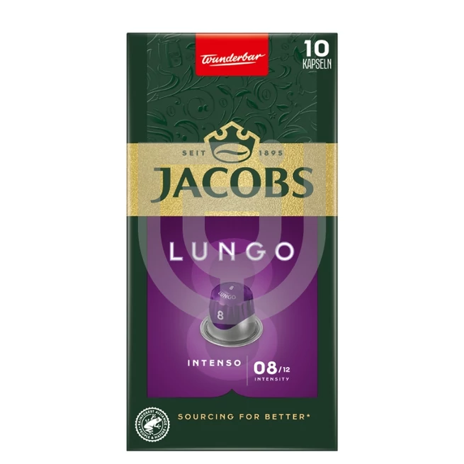 Jacobs Lungo 8 Intenso Nespresso Kompatibilis Kávékapszula (10 db) [52g]