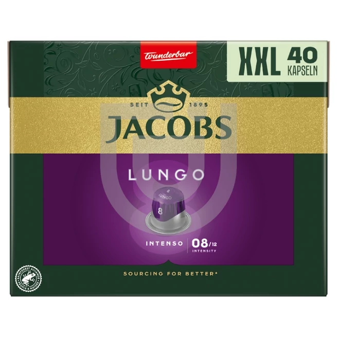 Jacobs Lungo 8 Intenso Nespresso Kompatibilis Kávékapszula (40 db) [208g]