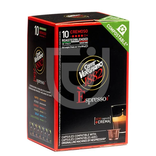 Vergnano Espresso Cremoso Nespresso Kompatibilis Kávékapszula (10 db) [50g]