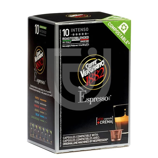 Vergnano Espresso Intenso Nespresso Kompatibilis Kávékapszula (10 db) [50g]