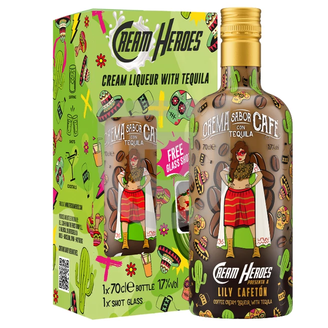 Cream Heroes Lily Cafetón Tequilalikőr (DD+Pohár) [0,7L|17%] 