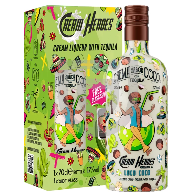 Cream Heroes Loco Coco Tequilalikőr (DD+Pohár) [0,7L|17%] 