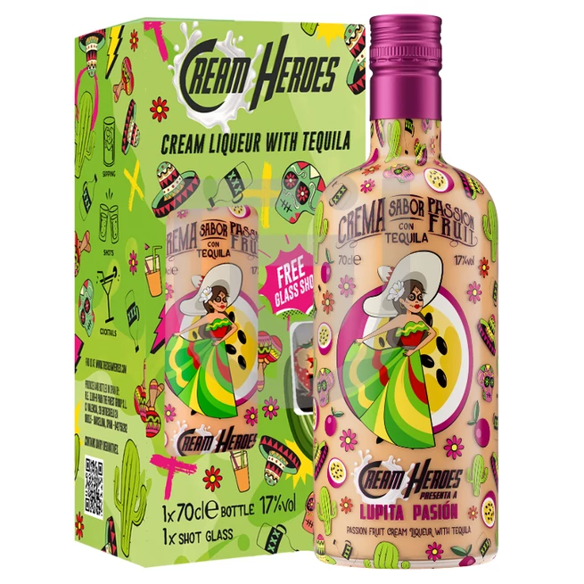 Cream Heroes Lupita Pasión Tequilalikőr (DD+Pohár) [0,7L|17%] 