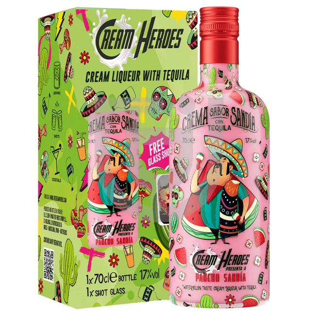 Cream Heroes Pancho Sandia Watermelon Cream Tequilalikőr (DD+Pohár) [0,7L|17%]