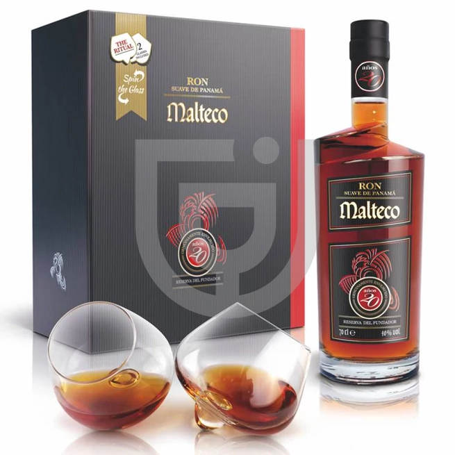 Malteco 20 Years Reserva del Fundador Rum (DD+2 Pohár) [0,7L|40%]