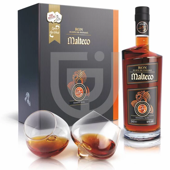 Malteco 25 Years Reserva Rara Rum (DD+2 Pohár) [0,7L|40%]