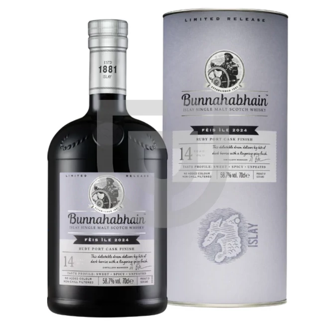 Bunnahabhain 14 Years Ruby Port Cask Feis Ile 2024 Whisky [0,7L|58,7%]