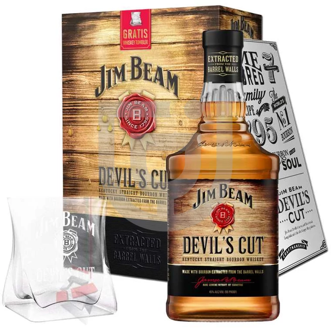 Jim Beam Devils Cut Whiskey (DD+Pohár) [0,7L|45%]