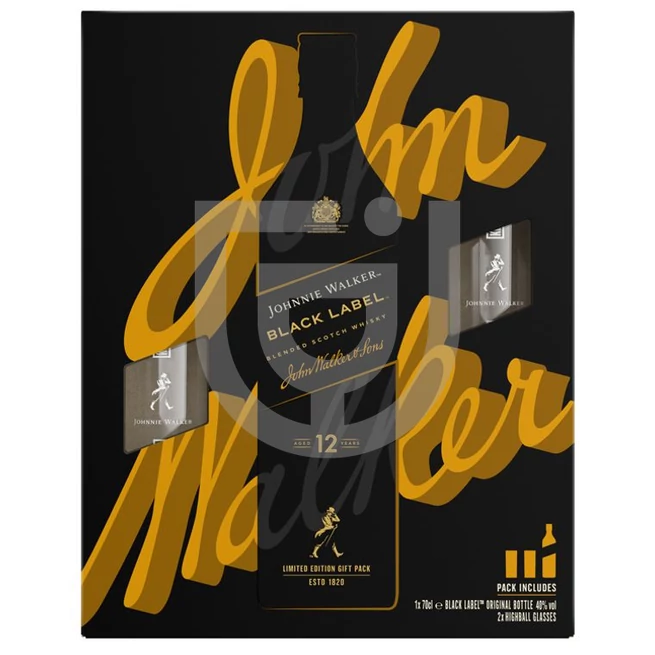 Johnnie Walker Black Label Whisky (DD+2 Pohár) [0,7L|40%]