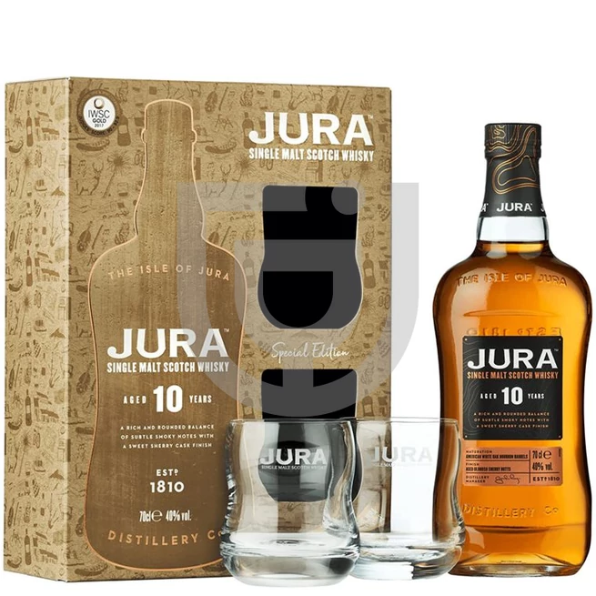 Jura 10 Years Whisky (DD+Pohár) [0,7L|40%]