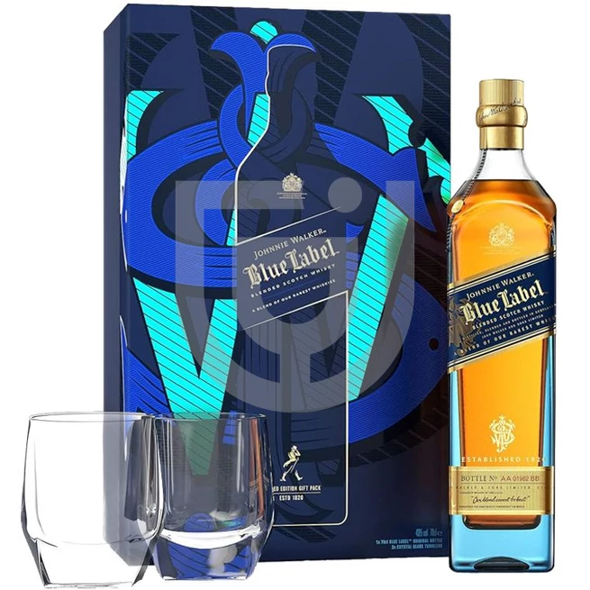 Johnnie Walker Blue Label Whisky (DD+2 Pohár) [0,7L|40%]