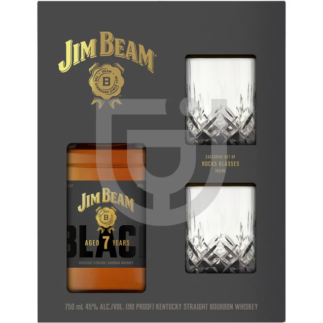 Jim Beam Black Label Whiskey (DD+Pohár) [0,7L|45%]